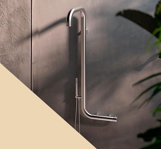 Wall mounted stainless steel showers